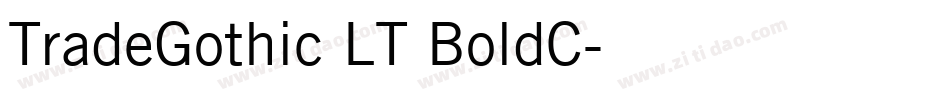TradeGothic LT BoldC字体转换